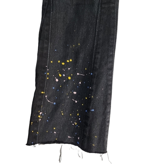 Boohoo Men's Skinny Flare Panel Paint Splatter Jeans - 28R - Picture 4 of 8